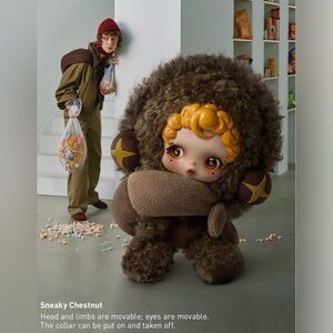 Sneaky Chestnut Skullpanda Pendant from the You Found Me Series by Pop Mart: